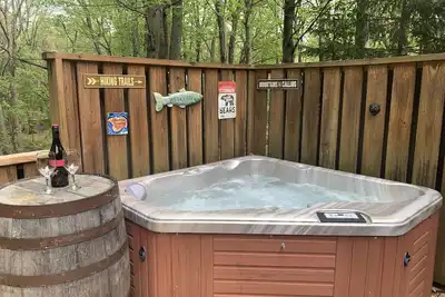 Image de New! Cozy cabin with hot tub and game room.