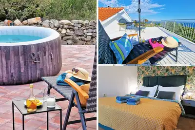 Image de Escape holiday house B, suny terrace, view, jacuzzi, island Drvenik Mali