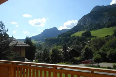 Image de Chalet, wifi, vue montagne/pistes de ski, terrasse, balcon, cheminée ou poêle à bois, parking