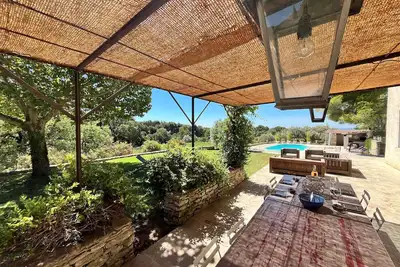 Image de Beaumes de Venise, mas, 4 chambres, avec piscine au milieu des vignes