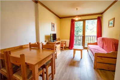 Image de Wifi, 100m du centre station, 1er étage, vue montagne, balcon, télévision, casier à ski, 31m²