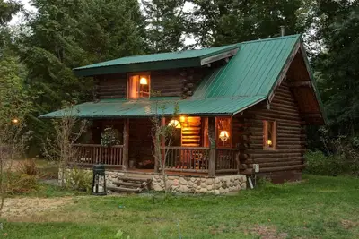 Image de Cabane-Salle de bain privée séparée-Supérieure-Vue sur Montagne-The Log Cabin