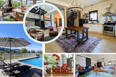 Image de Stylish Osoyoos Lakeview Oasis w/ Private Pool, Game room, Sunroom!