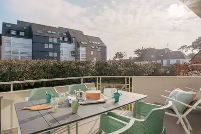 Image de Bel appart 3 pièces à 150m de la plage, balcon sud, garage, pour 6 pers.