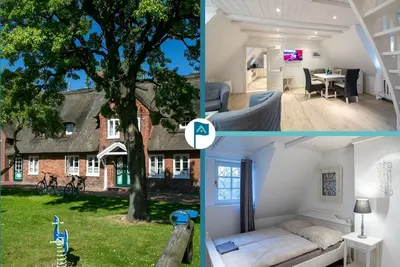Image de Vacations at the historic thatched-roof Herrenhof estate in Wrixum - directly on the marshes