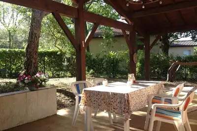 Image de A 5 mn océan, landaise vintage calme - grande terrasse et hamacs