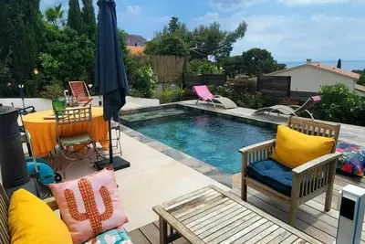 Image de Luxury villa T3 sea view 5 minutes from the center and the beaches