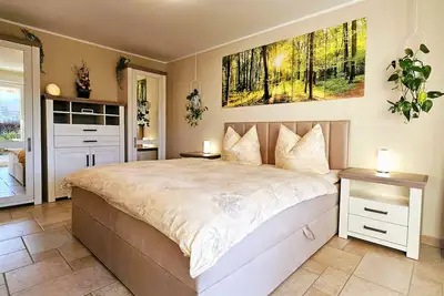 Image de Stylish oasis of well-being with a terrace and garden right next to the forest