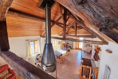 Entre St Veran Et Ceillac Beau chalet confort mezzanine cheminée 3SdBain