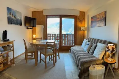Image de 3 pièces skis aux pieds avec balcon à Saint-Jean-d'Aulps