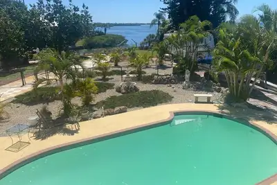 Image de Scent of Serenity-Mediterranean Waterfront 3-Level Apt w/Pool + Salt Water Spa