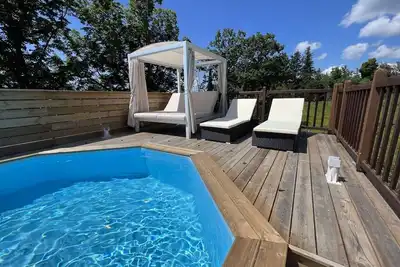 Image de Maison de vacances privée avec piscine privée, Wifi, Tv, terrasse, animaux admis, parking