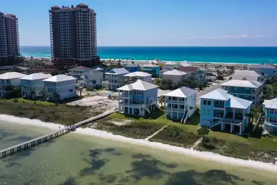 New construction waterfront home