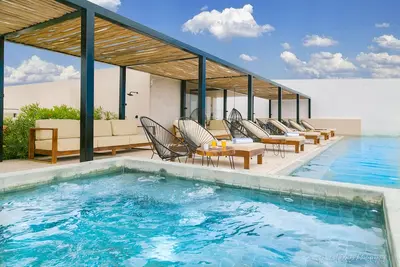 Image de Kaab by the beach, condo with roof, pool and views