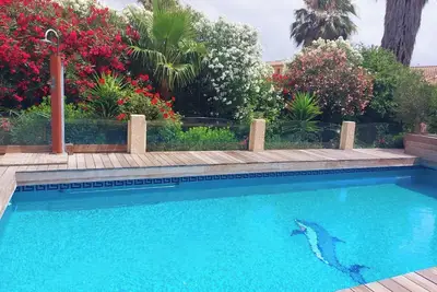Image de Villa à 10 mn de la plage 8 pers 4 ch clim grande piscine jacuzzi au Grau d'Agde