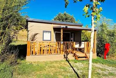 Image de Chalet Premium 28m² 2 chambres / terrasse semi-couverte / Tv / climatisation 5 personnes
