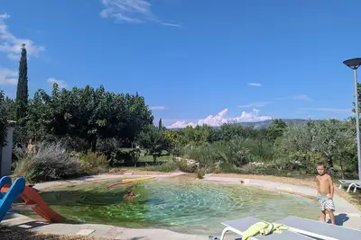 Image de Chalet Climatise De 42m2 Avec Piscine Naturelle Privative A L'Isle Sur La Sorgue