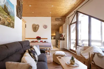 Image de Location 2 pièces 6 pers avec balcon, Valloire, à 500m des pistes, animaux acceptés