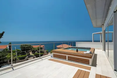 Luxury Seafront Villa with Rooftop Pool & Stunning Sea Views