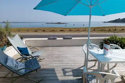Image de vue panoramique sur la mer, Plouguerneau