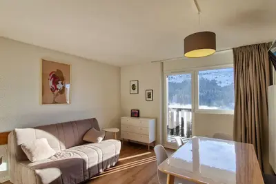 Image de Studio confortable avec balcon - 4 pers, Flaine ForĂŞt, proche pistes et commerces