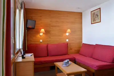 Image de Studio confort au cœur de la station avec balcon, casier à skis et animaux admis