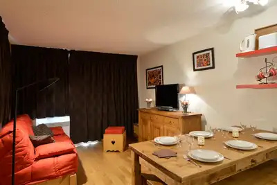 Image de Charmant apt 6 pers rénové, ski aux pieds, balcon - Animaux admis