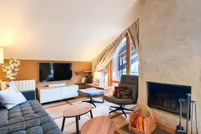 Image de Appartement 3 pièces avec cheminée, accès pistes, piscine, spa, Wifi - Flaine Montsoleil