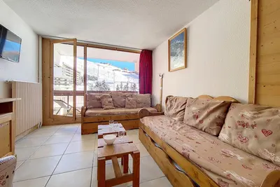 Image de Appartement cosy rénové, ski aux pieds, balcon sud, 5 pers