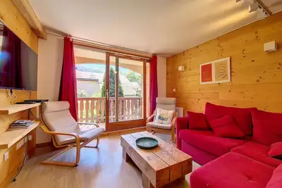 Image de Appartement en duplex, 3 pièces, au pied des pistes, balcon, casier à ski, classé 3 flocons or