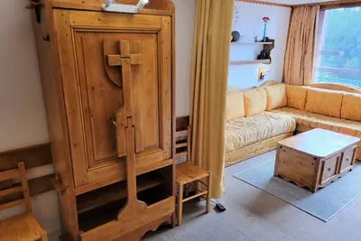 Image de Studio cosy skis aux pieds avec balcon, parking et wifi