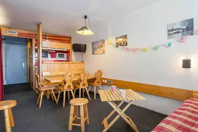 Image de Charmant 2 pièces cabine · Centre station Arc 1800 · Balcon sud-ouest · Wifi et parking inclus