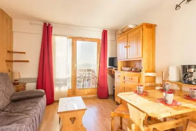 Image de Studio lumineux près des pistes avec balcon, 4 pers, La Rosière