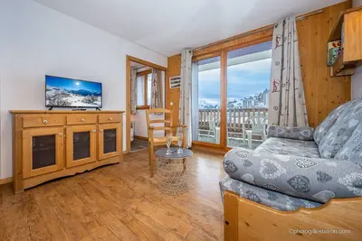 Image de Appt 4/6 pers avec balcon accès pistes
