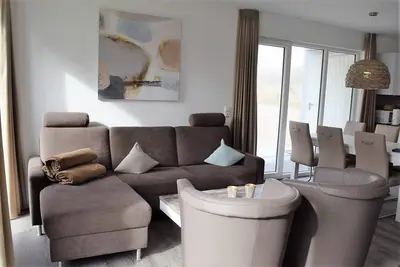 Image de Modern vacation home, sauna, south-facing terrace, loggia with sea view, pets