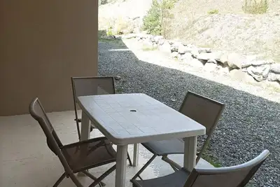 Image de Studio confortable avec terrasse, piscine et sauna à Jausiers - 4 pers, 27 m²