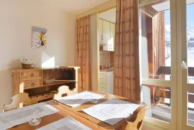 Image de Studio divisible au pied des pistes avec balcon, parking et animaux admis