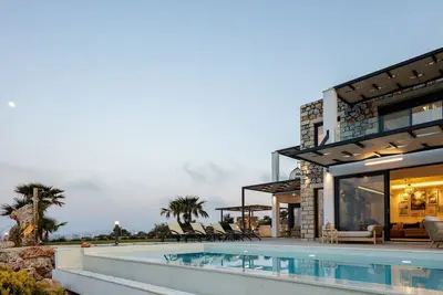 Exclusive Modern Villa with impeccable sea view, private heated pool, hot tub