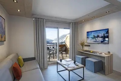 Image de Wifi, remise en forme, piscine, balcon, parking, télévision, casier à ski, 60m², Le Grand Bornand