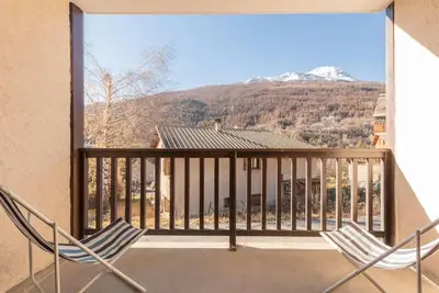 Image de 1er étage, vue montagne, balcon, télévision, 30m², Serre Chevalier