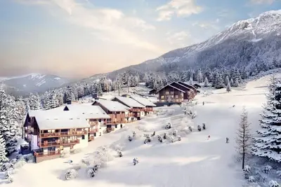 Image de À 385m des pistes de ski, 4ème étage, vue montagne, balcon, parking, télévision, casier à ski, 85m²