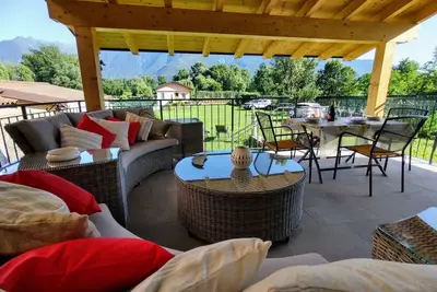 Image de Belle maison de vacances privée pour 7 personnes avec Wifi, climatisation, terrasse et parking