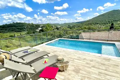 Image de Villa climatisée avec piscine et jacuzzi Anduze entre mer et Cévennes