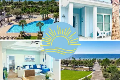 Image de 5 houses from Pool & Boardwalk to Beach. Lg Patio and Fire Pit Golfcart Included