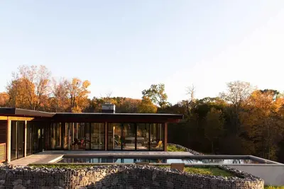 Modern Glass House with Pool & Catskill views in Hudson Valley
