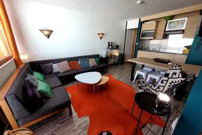 Image de Appartement rénové 2 pièces pour 6 personnes à 50m des pistes, calme, balcon vue Mont Blanc
