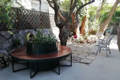 Image de Sea view terrace and garden relaxation in green spaces
