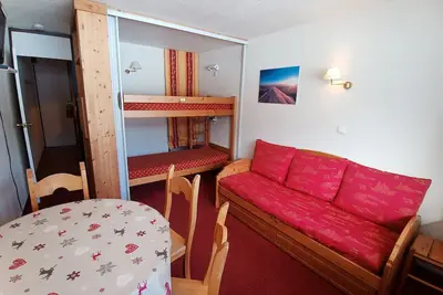 Image de Studio cosy pour 4 pers. à Plagne Centre · Pied des pistes · Balcon ensoleillé