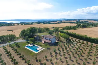 Image de Maison de vacances privée avec Wifi, piscine privée, climatisation, Tv, patio, vue panoramique