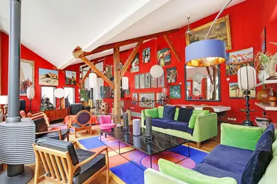 Image de A Colorful and atypical 4br/3ba house with a large terrace in Montparnasse